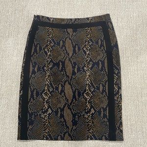 Snakeskin pencil skirt